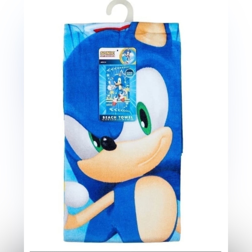 Sonic the Hedgehog Cotton Kids Beach Towel, 28" x 58"